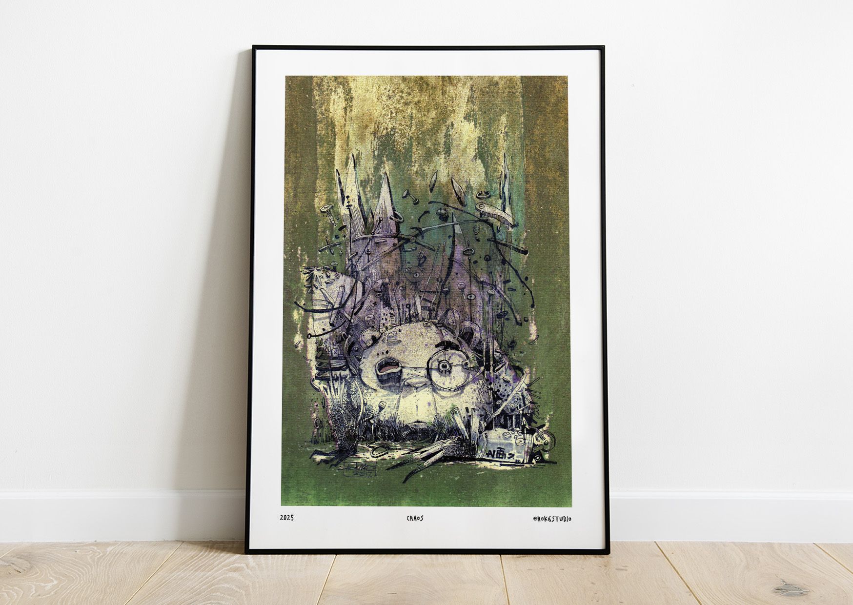 Manual Painting Art Print Frameblock Poster by Arief Hadinata